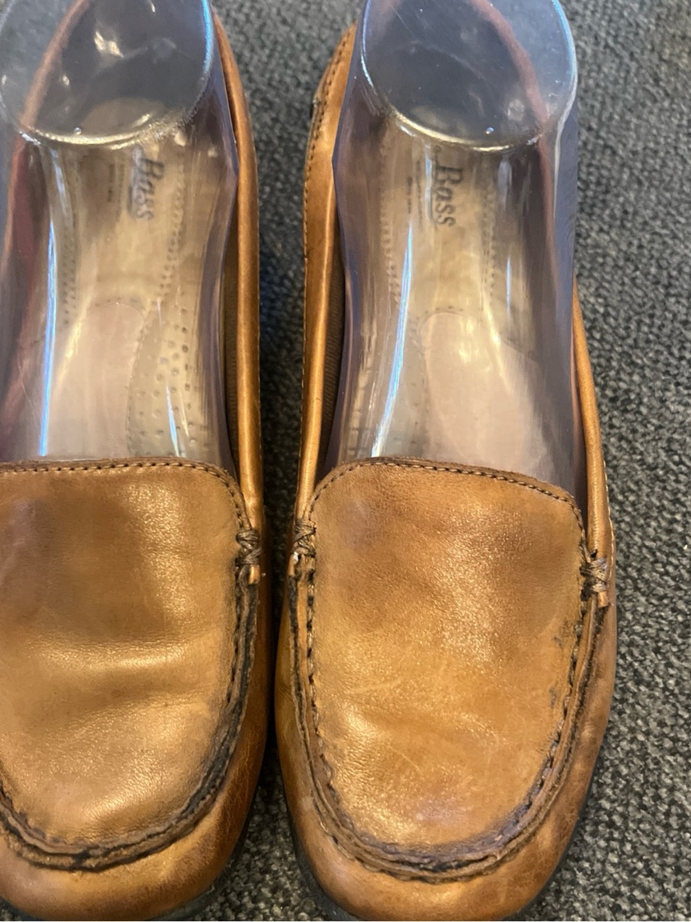 G.H. Bass & Co. Chestnut Brown Leather Slip-On Loafers - Picture 3 of 9